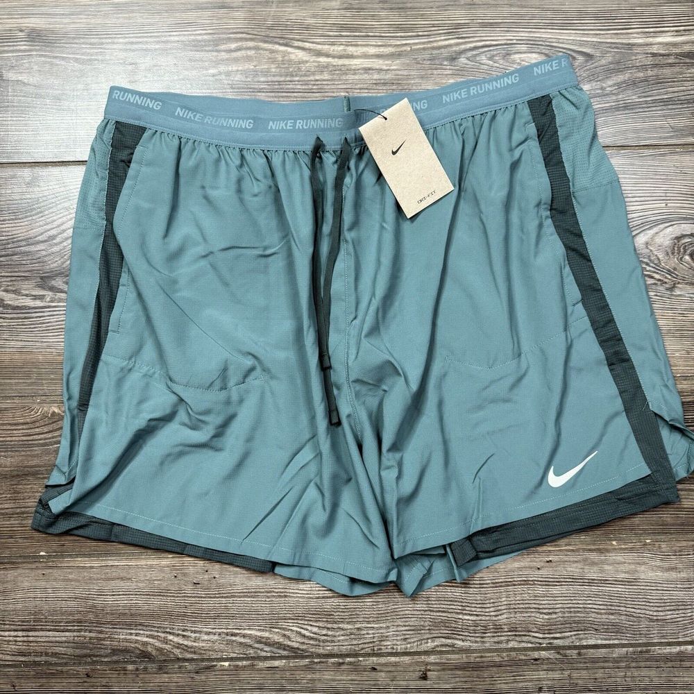 Nike Stride Men's Hybrid Running Shorts Green‎ Size 3XL NWT DM4757-328 - Picture 4 of 16